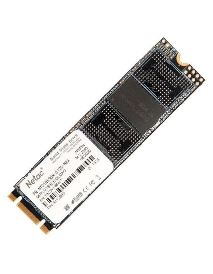 Накопитель SSD Netac N535N Series 512Gb (NT01N535N-512G-N8X) накопитель ssd m 2 2280 netac nt01n535n 512g n8x n535n series 512gb sata 6gb s 3d tlc nand 540 490mb s mtbf 1 5m retail