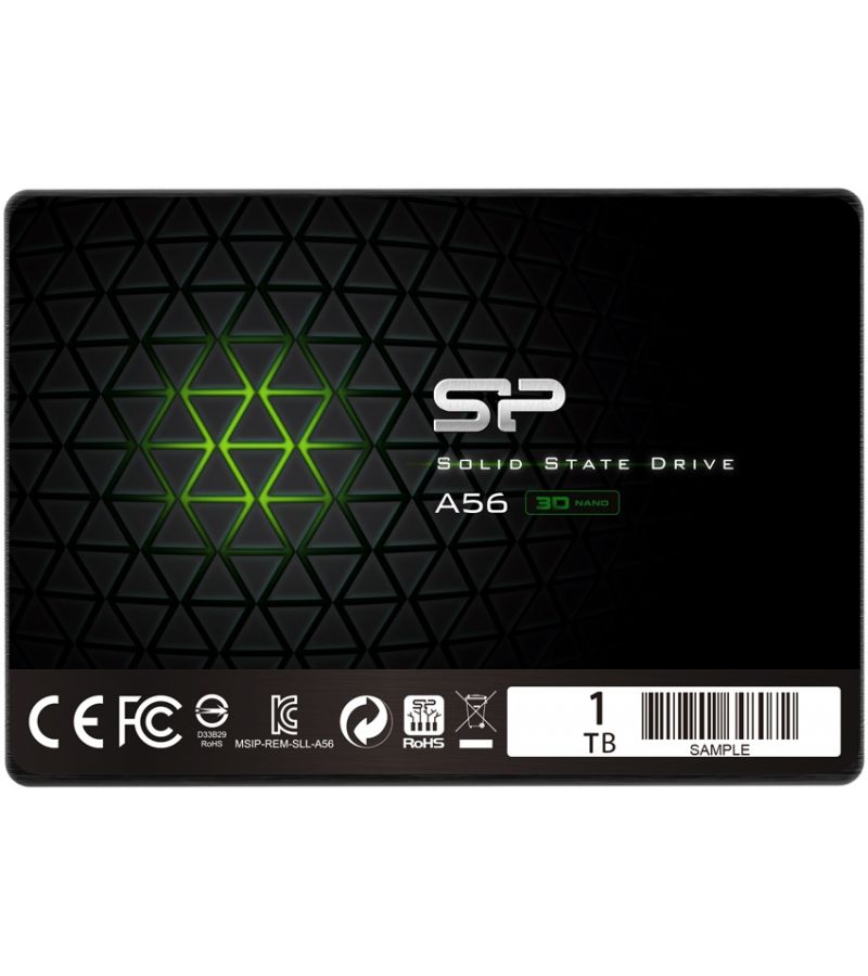 Накопитель SSD Silicon Power A56 1Tb (SP001TBSS3A56A25) накопитель ssd 1tb silicon power us75 sp01kgbp44us7505