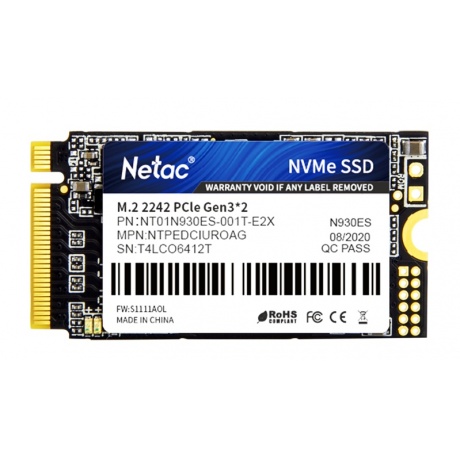 

Накопитель SSD Netac N930ES Series 1Tb (NT01N930ES-001T-E2X)