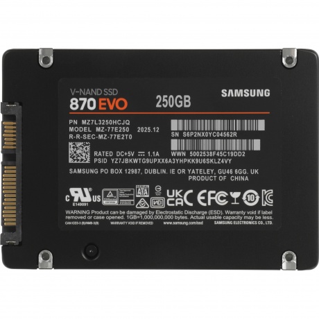 Накопитель SSD Samsung 870 EVO 250Gb (MZ-77E250BW) - фото 12