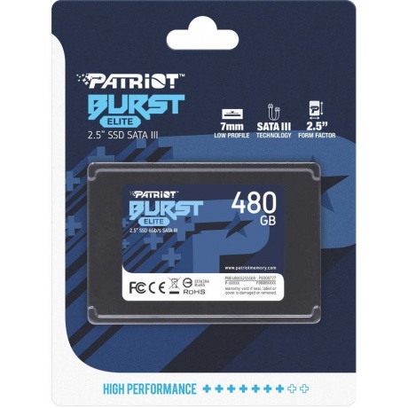 Накопитель SSD Patriot  SATA2.5&quot; 480GB BURST E PBE480GS25SSDR - фото 6
