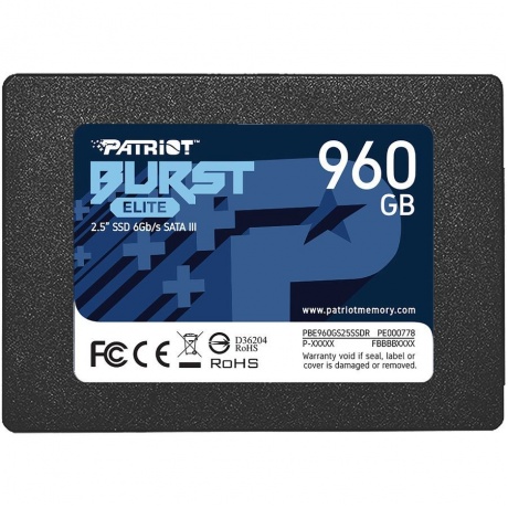 Накопитель SSD Patriot Burst Elite 960Gb (PBE960GS25SSDR) - фото 1