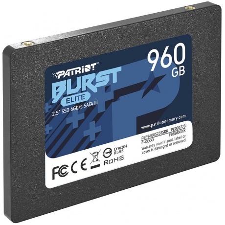 Накопитель SSD Patriot Burst Elite 960Gb (PBE960GS25SSDR) - фото 3