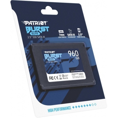 Накопитель SSD Patriot Burst Elite 960Gb (PBE960GS25SSDR) - фото 7