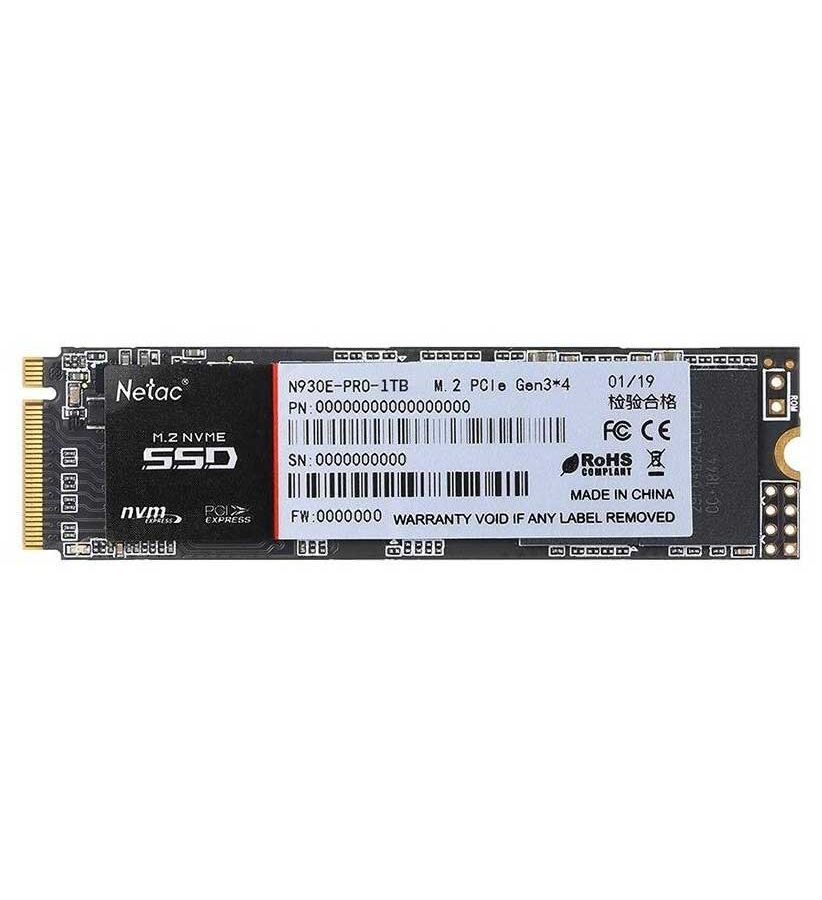 Накопитель SSD Netac N930E Pro 1Tb (NT01N930E-001T-E4X) жесткий диск ssdm 2 1tb netac n930e pro pcie 3 x4 r2130 w1720mb s nt01n930e 001t e4x 600 tbw
