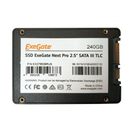 Накопитель SSD ExeGate SSD Next Pro 2.5 SATA III TLC 240GB (EX276539RUS) - фото 2
