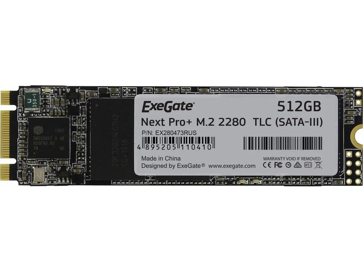 Накопитель SSD ExeGate UV500MNextPro+ 512 Gb (EX280473RUS) lenovo m2 sata ssd 128 гб 256 гб 512 гб тб m 2 ngff ssd 2280 внутренний твердотельный накопитель жесткий диск для ноутбука настольного пк