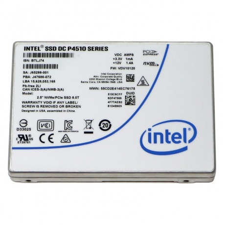 Накопитель SSD Intel DC P4510 1TB (SSDPE2KX010T807) - фото 4