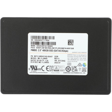 Накопитель SSD Samsung PM893 480GB (MZ7L3480HCHQ-00A07) - фото 6