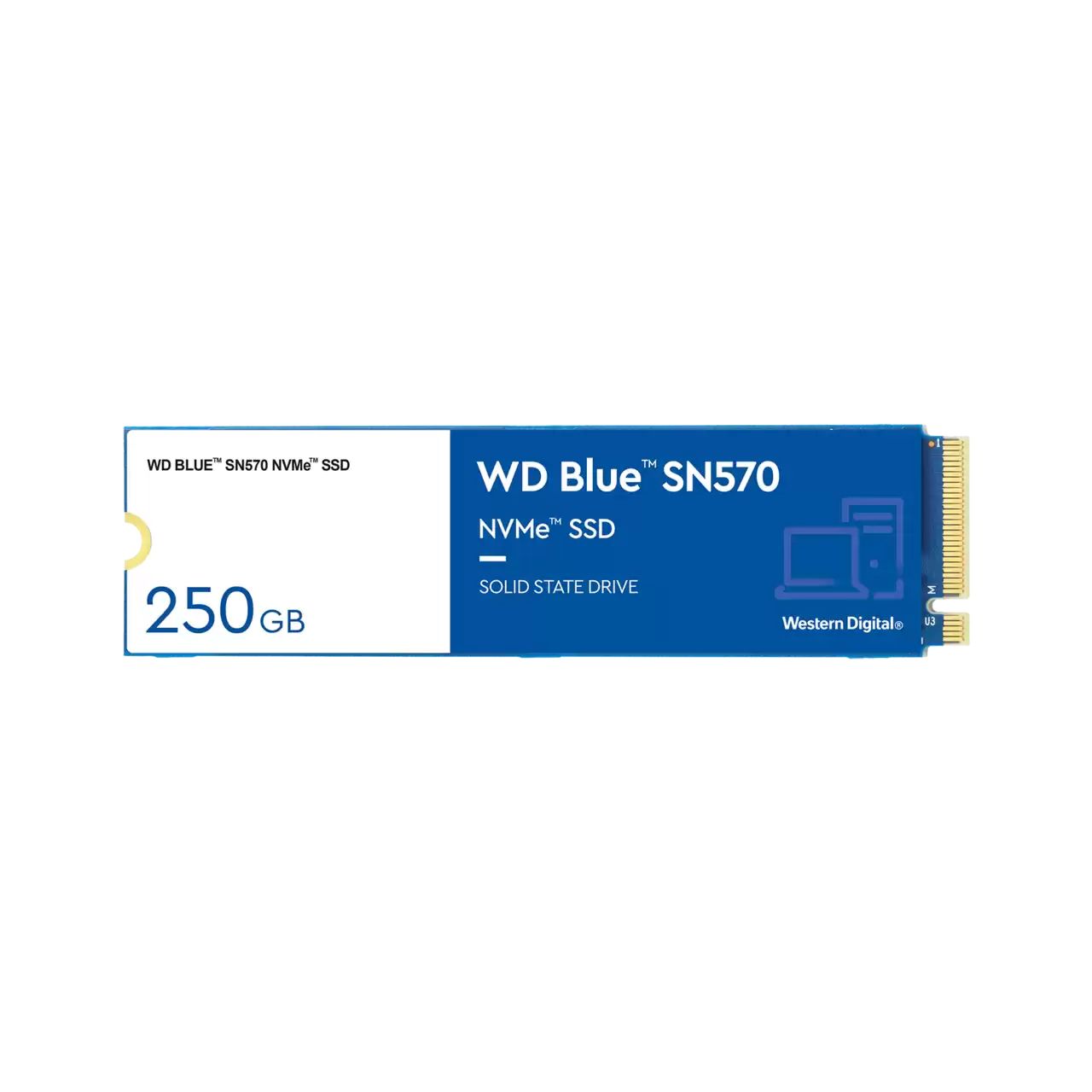 Накопитель SSD Western Digital 250GB (WDS250G3B0C) твердотельный накопитель western digital wd blue sn570 nvme 250 гб m 2 wds250g3b0c