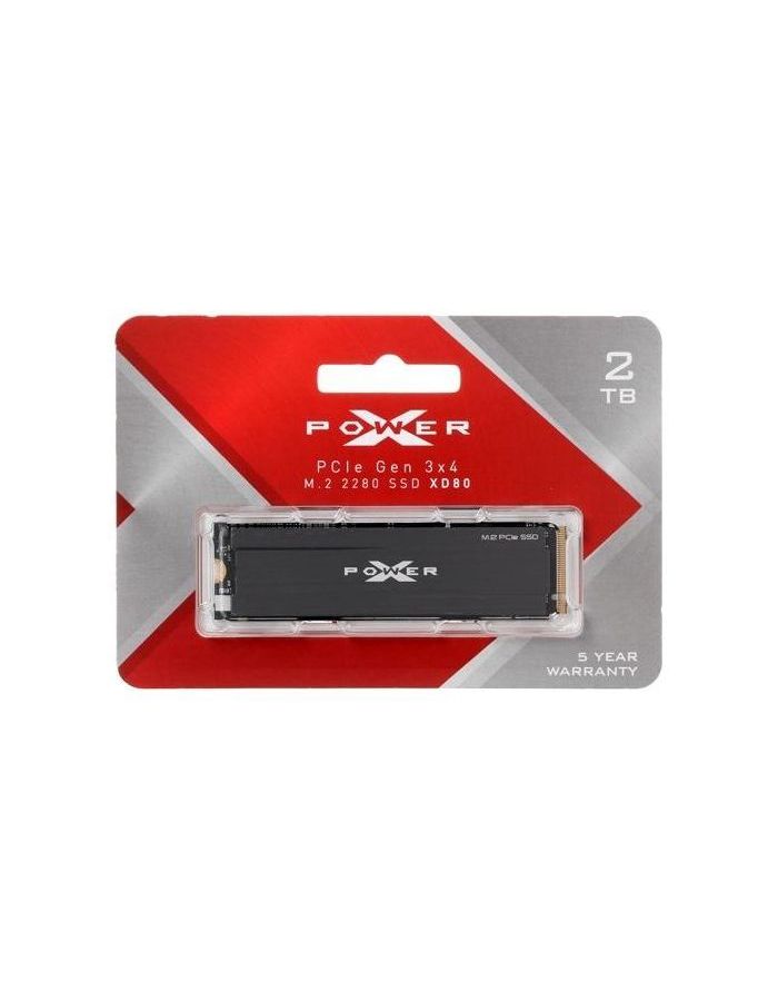 Накопитель SSD 2TB Silicon Power XD80, M.2 2280, PCI-E 3x4, [R/W - 3400/3000 MB/s]