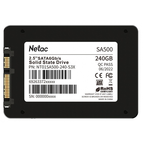 Накопитель SSD Netac SA500 240Гб (NT01SA500-240-S3X) - фото 5