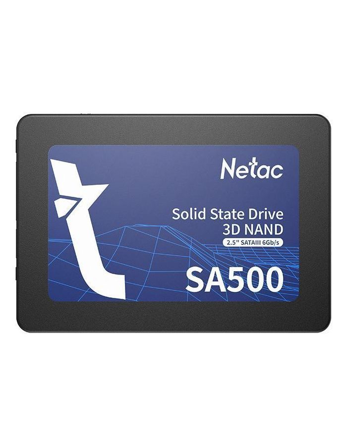 Накопитель SSD Netac SA500 480Гб (NT01SA500-480-S3X) ssd диск 2 5 netac 1 0tb sa500 series nt01sa500 1t0 s3x retail sata3 up to 530 475mbs 3d nand 480tbw 7mm