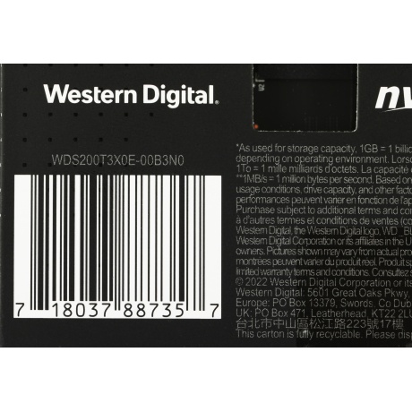 Накопитель SSD WD 2TB Black (WDS200T3X0E) - фото 7