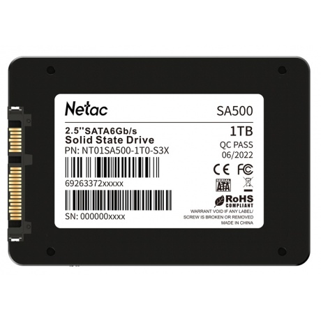 Накопитель SSD Netac 1Tb (NT01SA500-1T0-S3X) - фото 2