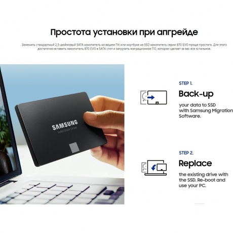 Накопитель SSD Samsung SATA III 500Gb 870 EVO (MZ-77E500B/EU) - фото 12