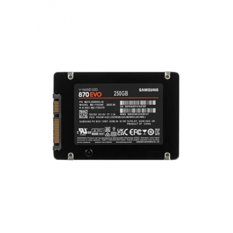 Накопитель SSD Samsung SATA2.5&quot; 250GB 6GB/S 870 EVO (MZ-77E250B/EU) - фото 2