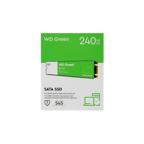 Накопитель SSD WD SATA2.5&quot; 240GB SLC GREEN (WDS240G3G0B) - фото 4