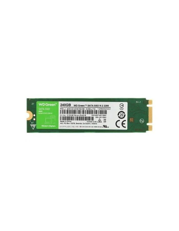 Накопитель SSD WD SATA2.5 240GB SLC GREEN (WDS240G3G0B) твердотельный накопитель ssd m 2 480 gb amd r5m480g8 read 530mb s write 500mb s 3d nand tlc