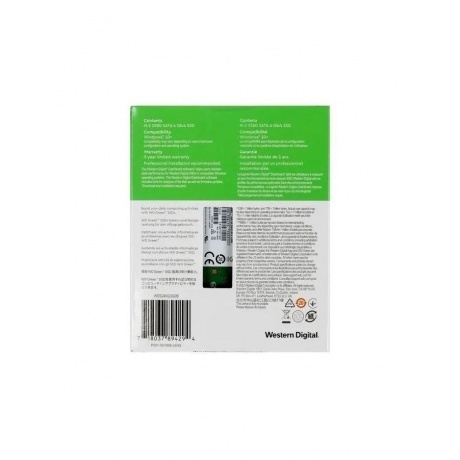 Накопитель SSD WD SATA2.5" 240GB SLC GREEN (WDS240G3G0B) - фото 3