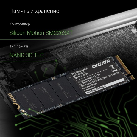 Накопитель SSD Digma 1Tb (DGSM3001TS33T) - фото 7