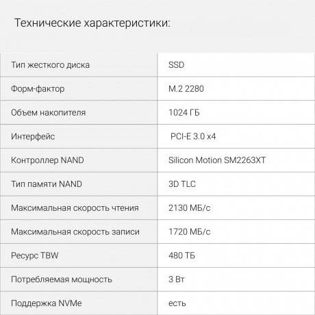 Накопитель SSD Digma 1Tb (DGSM3001TS33T) - фото 8