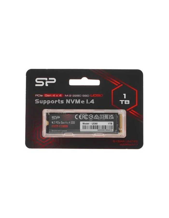 Накопитель SSD Silicon Power 1Tb (SP01KGBP44UD9005) накопитель ssd 1tb silicon power us75 sp01kgbp44us7505