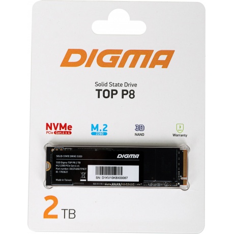 Накопитель SSD Digma 2Tb (DGST4002TP83T) - фото 5