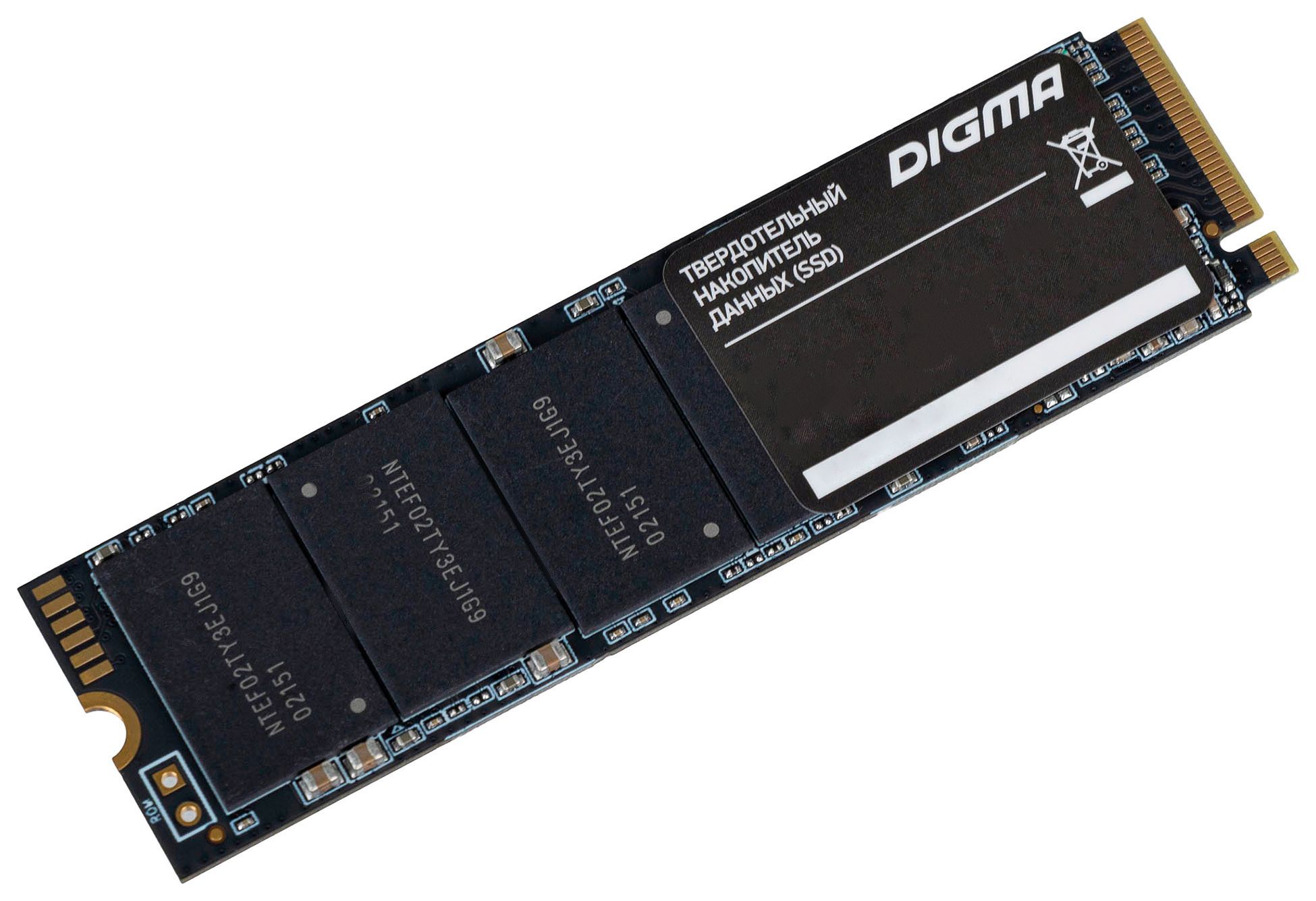 Накопитель SSD Digma 2Tb (DGST4002TP83T) cbr ssd 001tb m 2 ep22 внутренний ssd накопитель серия extra plus 1000 gb m 2 2280 pcie 4 0 x4 nvme 1 4 phison ps5018 e18 3d tlc n