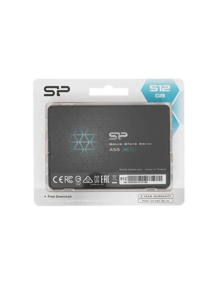 цена Накопитель SSD Silicon Power 512Gb (SP512GBSS3A55S25)