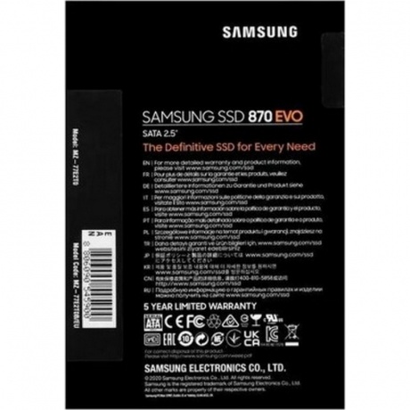 Накопитель SSD Samsung 870 EVO 2.0Tb Series (MZ-77E2T0B/EU) - фото 6