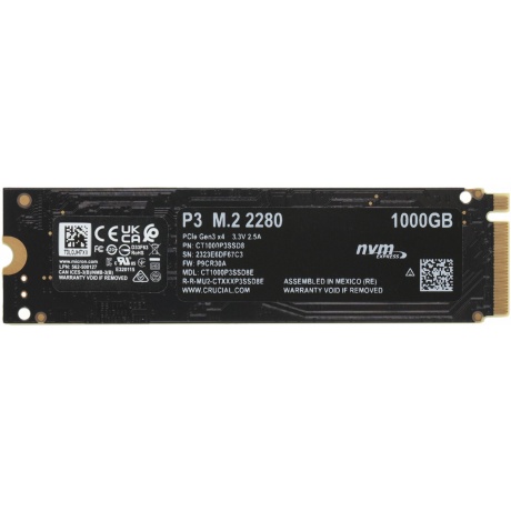 Накопитель SSD Crucial P3 3.0 x4 1000Гб (CT1000P3SSD8) - фото 3