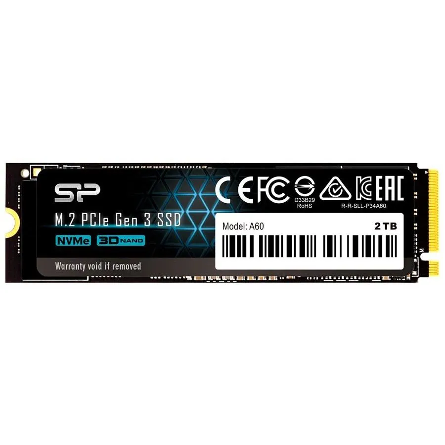 Накопитель SSD Silicon Power 2.0Tb A60 M.2 (SP002TBP34A60M28) - фото 1