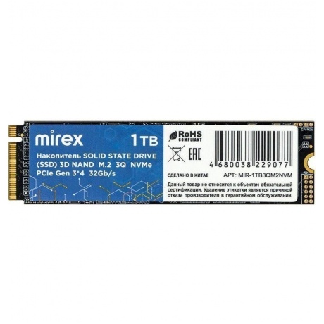 Накопитель SSD Mirex 1Tb 13640-1TB3QM2NVM