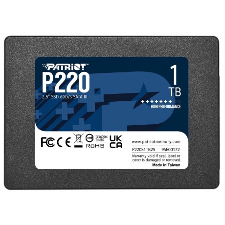 Накопитель SSD 2.5&quot; Patriot 1.0TB P220 (P220S1TB25) - фото 1