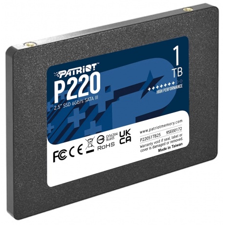 Накопитель SSD 2.5&quot; Patriot 1.0TB P220 (P220S1TB25) - фото 2