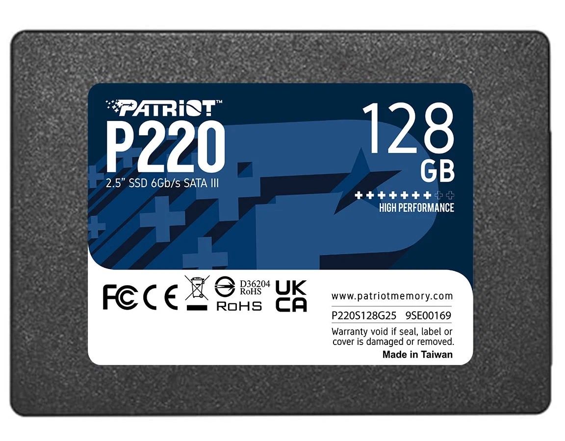 цена Накопитель SSD 2.5 Patriot 128GB P220 (P220S128G25)