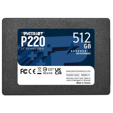 Накопитель SSD 2.5&quot; Patriot 512GB P220 (P220S512G25) - фото 1