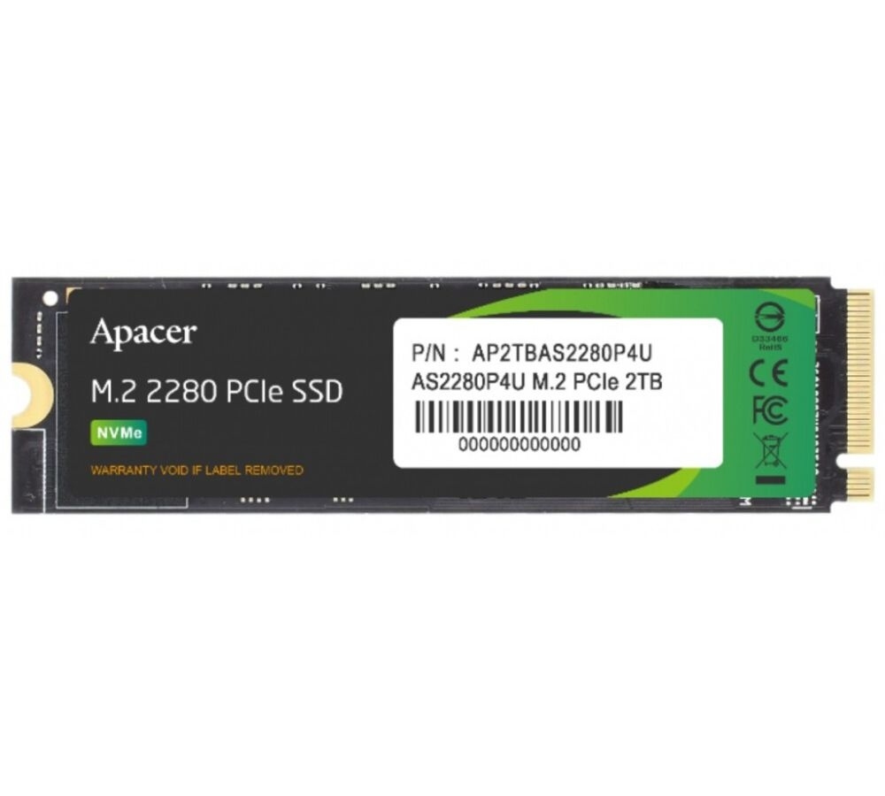 Накопитель SSD Apacer AS2280P4U 2TB (AP2TBAS2280P4U-1) накопитель ssd apacer as2280p4u 2tb ap2tbas2280p4u 1