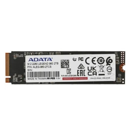 Накопитель SSD M.2 A-Data LEGEND 960 2TB PCIe 4.0 x4 3D NAND (ALEG-960-2TCS) - фото 2