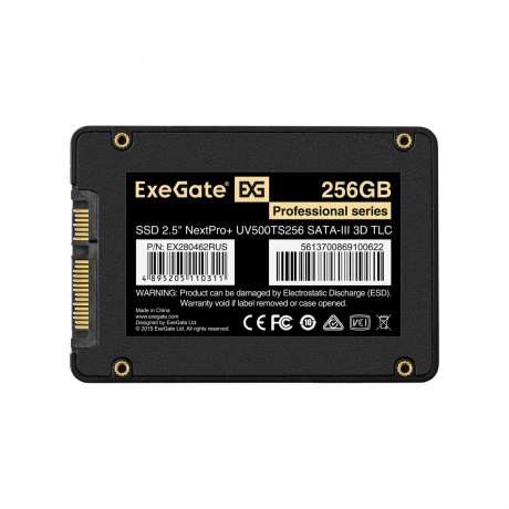 Накопитель SSD 2.5&quot; 256GB Exegate NextPro+ UV500TS256 (SATA-III, 3D TLC) (EX280462RUS) - фото 2