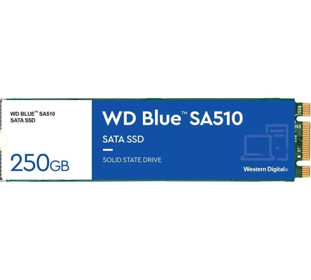 Накопитель SSD WD Blue M.2 SN570 250Gb PCIe Gen3 x4 NVMe TLC (WDS250G3B0B) жесткий диск ssd m 2 250gb wd blue sn570 r3300 w1200 mb s pcie gen3 x4 wds250g3b0c 150 tbw