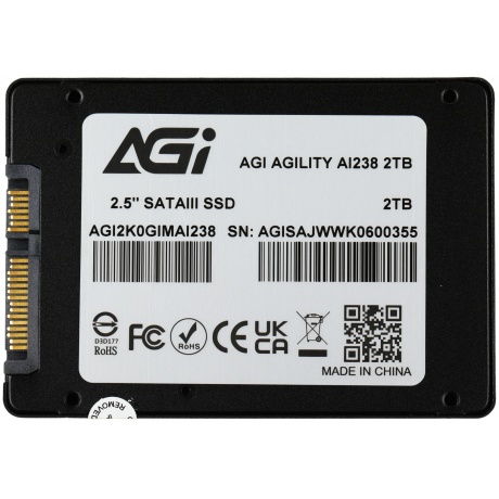 Накопитель SSD AGi SATA III 2Tb AGI2K0GIMAI238 2.5" - фото 2