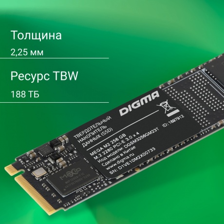 Накопитель SSD Digma 512Gb Mega M2 M.2 2280 - фото 8