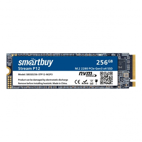 Накопитель SSD SmartBuy Stream P12 256Gb (SBSSD256-STP12-M2P3) - фото 1