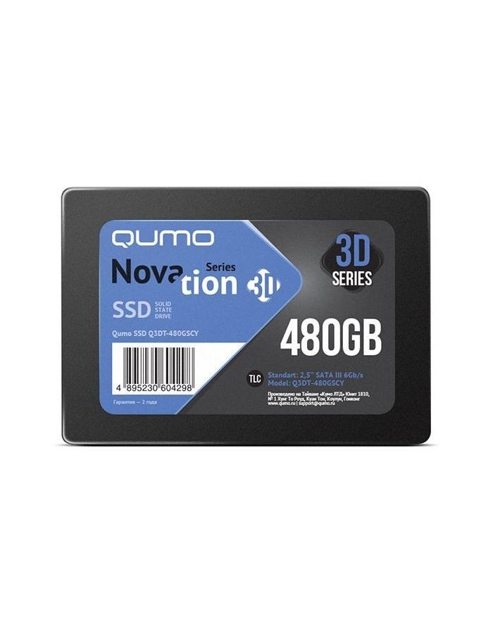 Накопитель SSD Qumo Novation 480GB Q3DT-480GSCY qumo ssd 240gb novation tlc q3dt 240gscy sata3 0