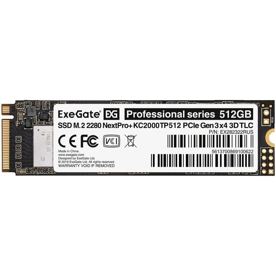 Накопитель SSD ExeGate Next Pro+ Series 512GB (EX282322RUS) exegate носитель информации ssd 60gb next series ex280421rus