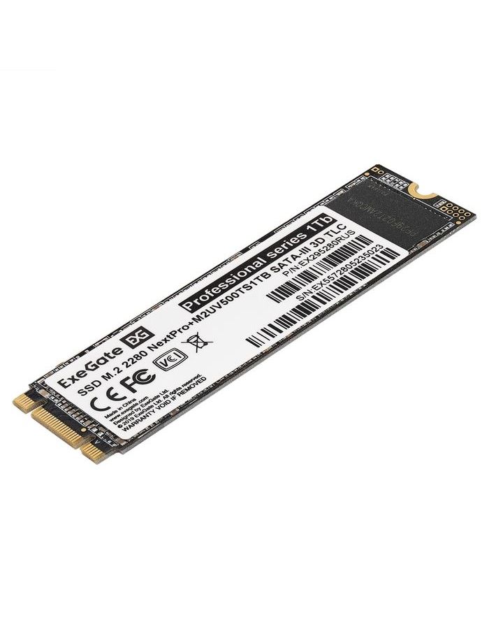 Накопитель SSD ExeGate M.2 2280 NextPro+ M2UV500TS1TB 1Tb (EX295280RUS) жесткий диск ssd agi m 2 2280 1tb agi ai218 client ssd