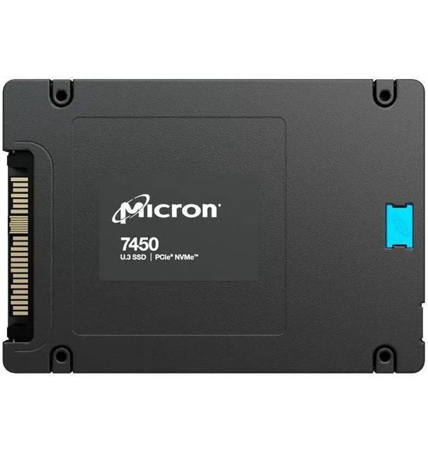 Накопитель SSD Micron 7450 PRO 3.84TB NVMe U.3 (15mm) OEM (MTFDKCC3T8TFR-1BC1ZABYY) micron ssd 7450 pro 960gb u 3 2 5 15mm nvme pcie 4 0 x4 3d tlc r w 6800 1400mb s iops 530 000 85 000 tbw 1700 dwpd 1 12 мес