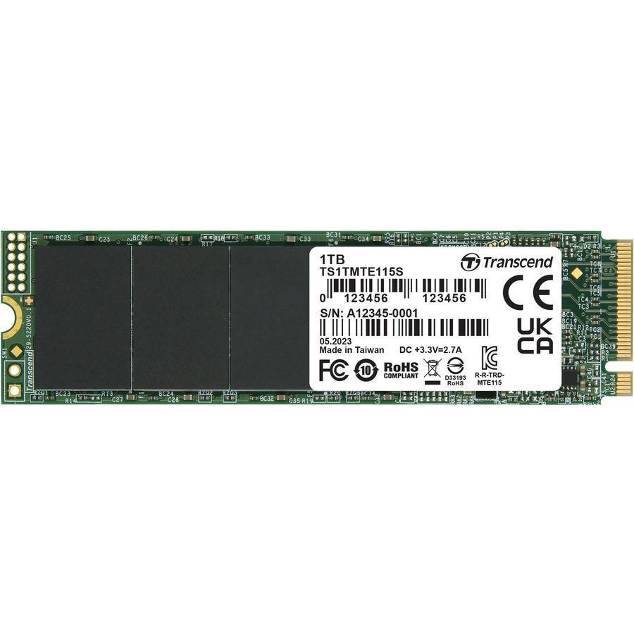 Накопитель SSD M.2 Transcend 1.0Tb MTE115S (TS1TMTE115S) адаптер akasa dual m 2 pcie ssd adater ak pccm2p 04